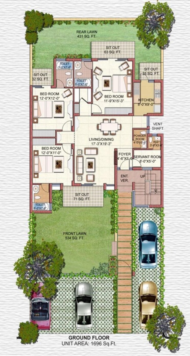 Other, vipul-world-floors 4 Bedroom 2700 Sq.Ft. Apartment In Sector 48 Gurgaon 5989155