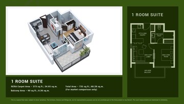  1 BHK Apartment at Viridian Plaza 106 Phase 2, Sector 106 – for Sale
