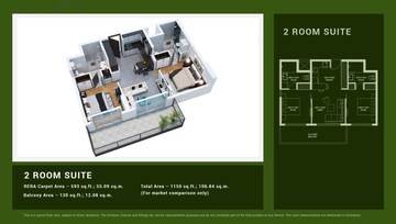  2 BHK Apartment at Viridian Plaza 106 Phase 2, Sector 106 – for Sale
