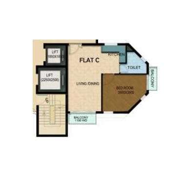 1 BHK 666 Sq. Ft. Apartment in Shine Heaven