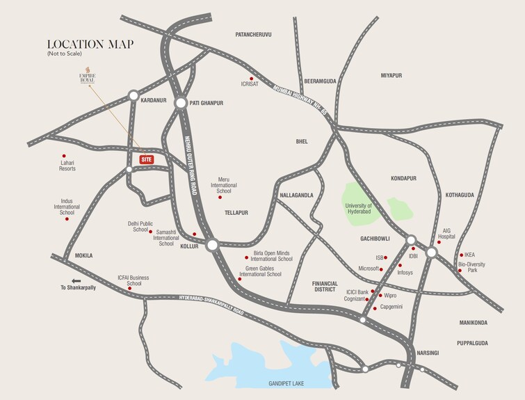 Aaditri Empire Royal Villas Location Image