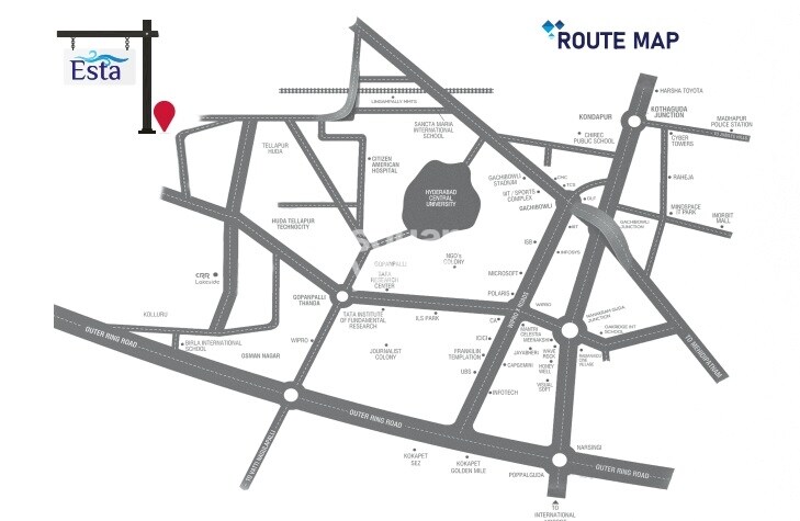 Aakriti Esta Location Image