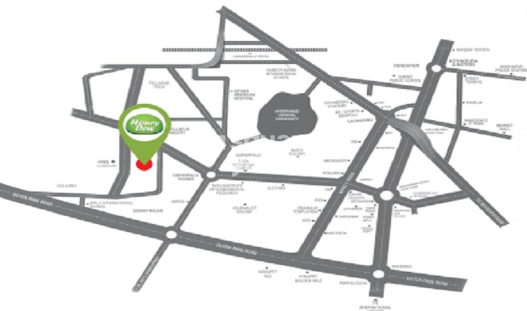 Aakriti Honey Dew Location Image