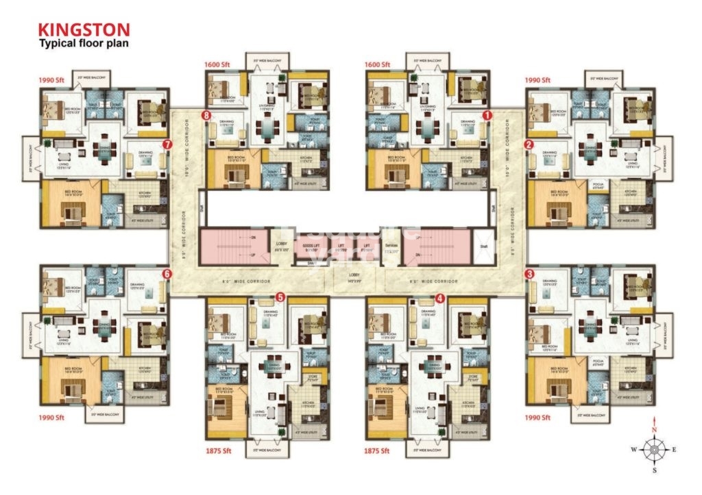 Aditya Empress Towers in Shaikpet, Hyderabad 79.00 Lac Floor Plans
