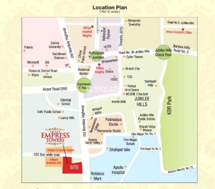 Aditya Empress Towers Location Image