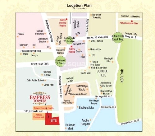 Aditya Empress Towers Location Image