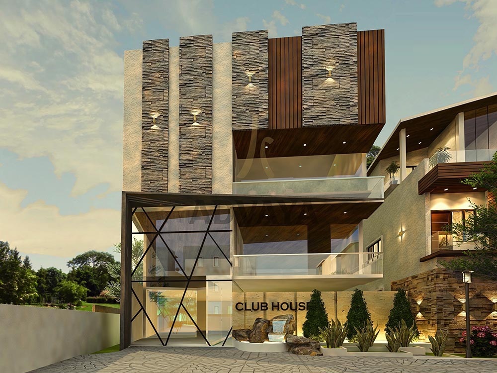 Advaya Sentience Custom Built Homes Clubhouse External Image