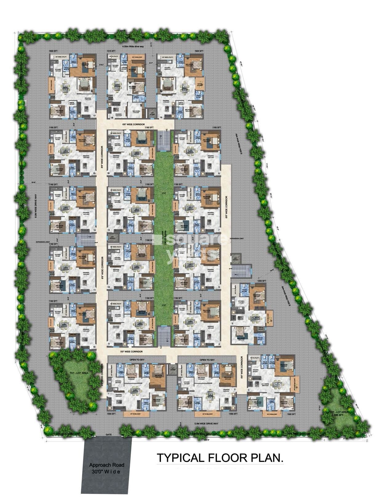 Akruthi Venkatadri Tower B Block Master Plan 1