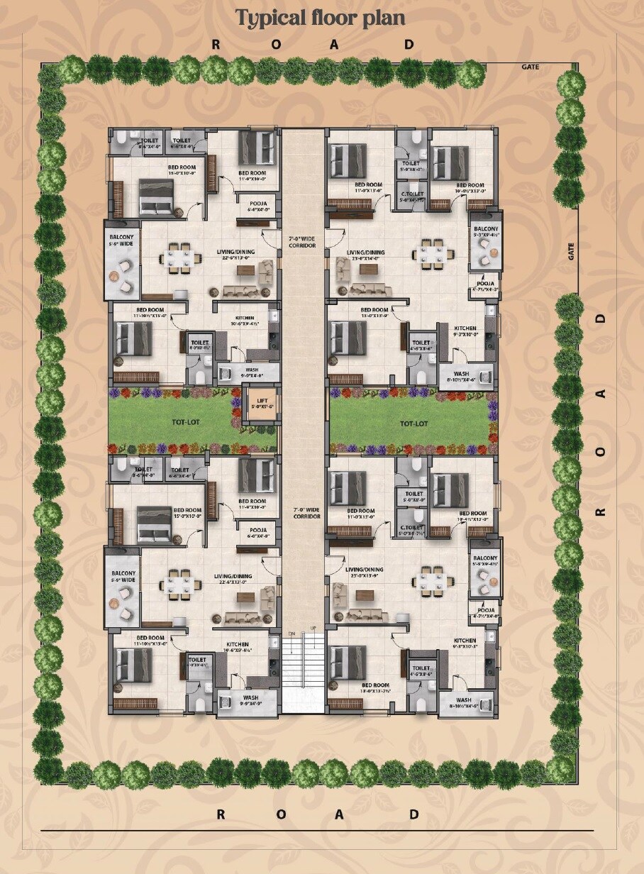 Akshara Muthadi Sumithra Residency Floor Plans