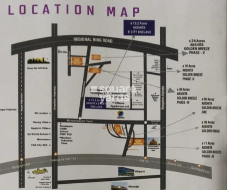 Akshita E City Enclave Location Image