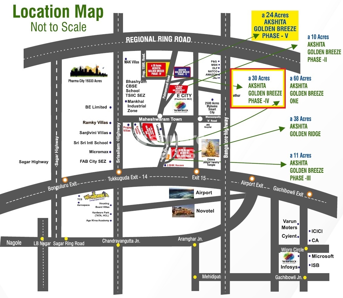 Akshita Golden Breeze Phase 4 Location Image