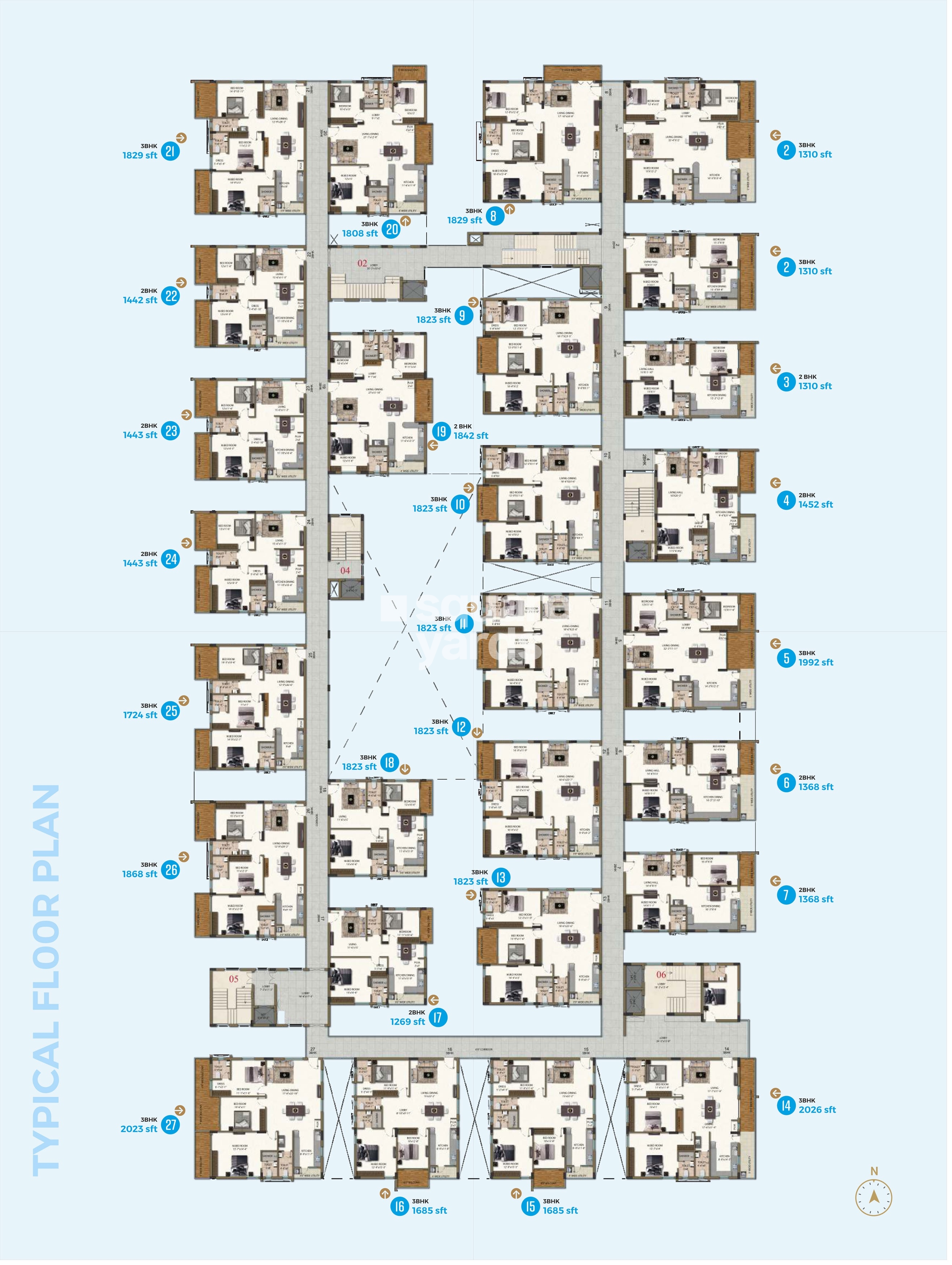 Amrutha Sarovar Apartments Floor Plans