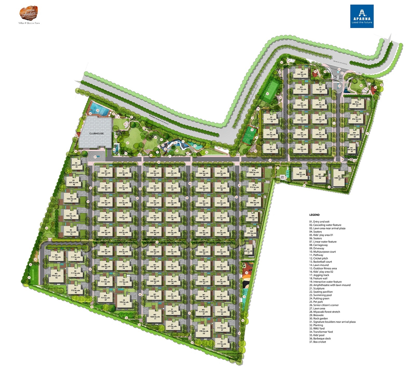 Aparna Amber Villas Master Plan Image