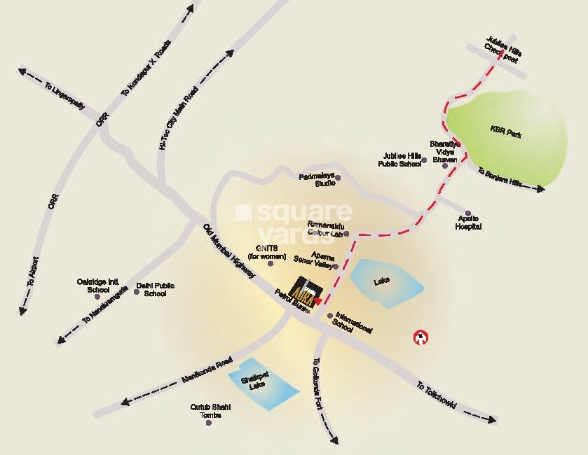 Aparna Aura Location Image