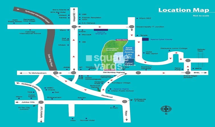 Aparna Cyber Commune Location Image