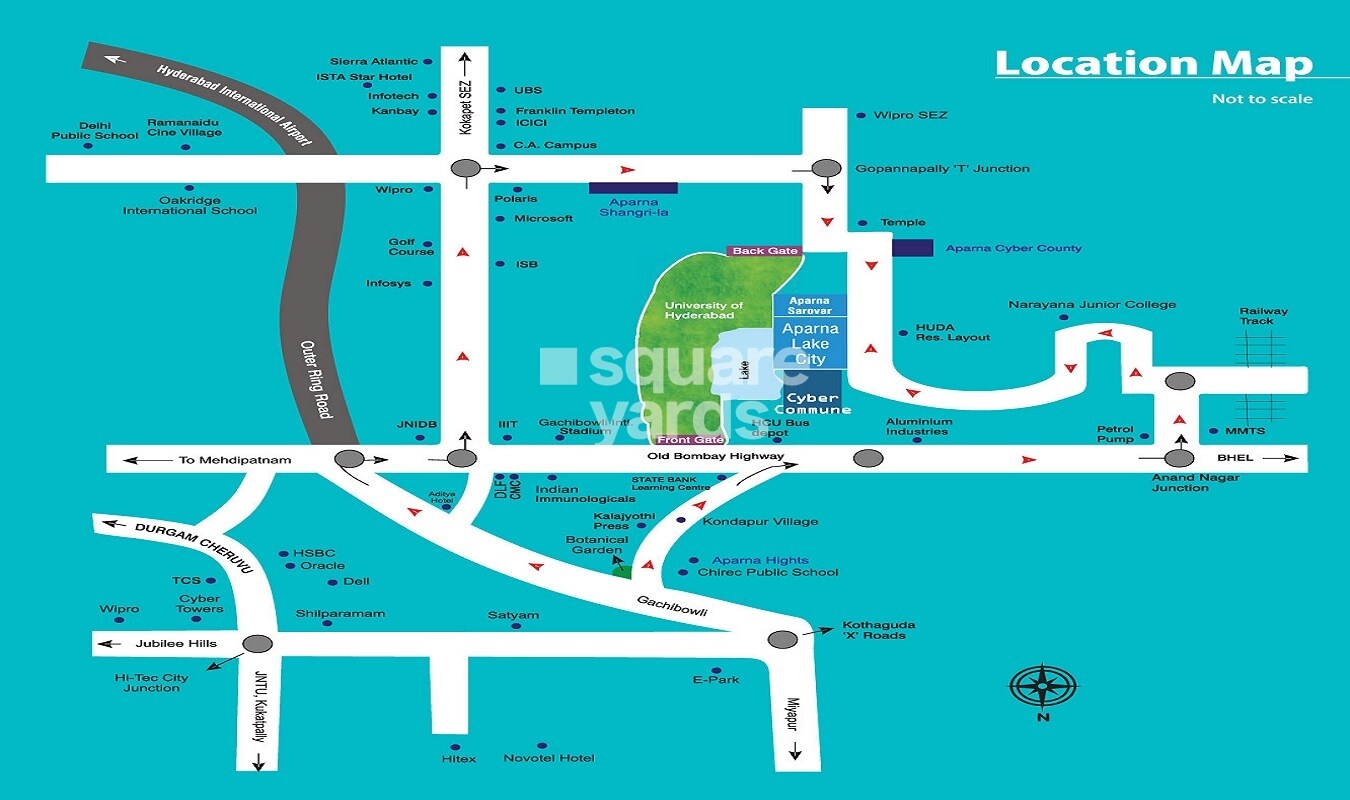 Aparna Cyber Commune Location Image