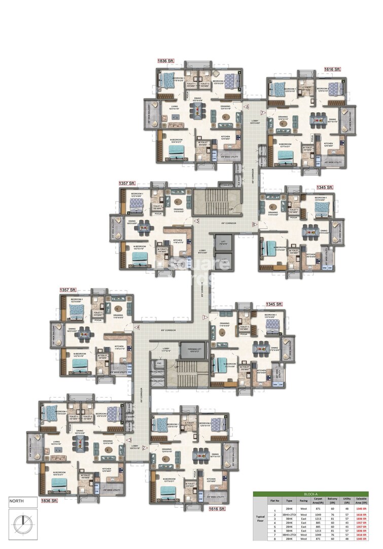 Aparna Cyber Heights Floor Plans