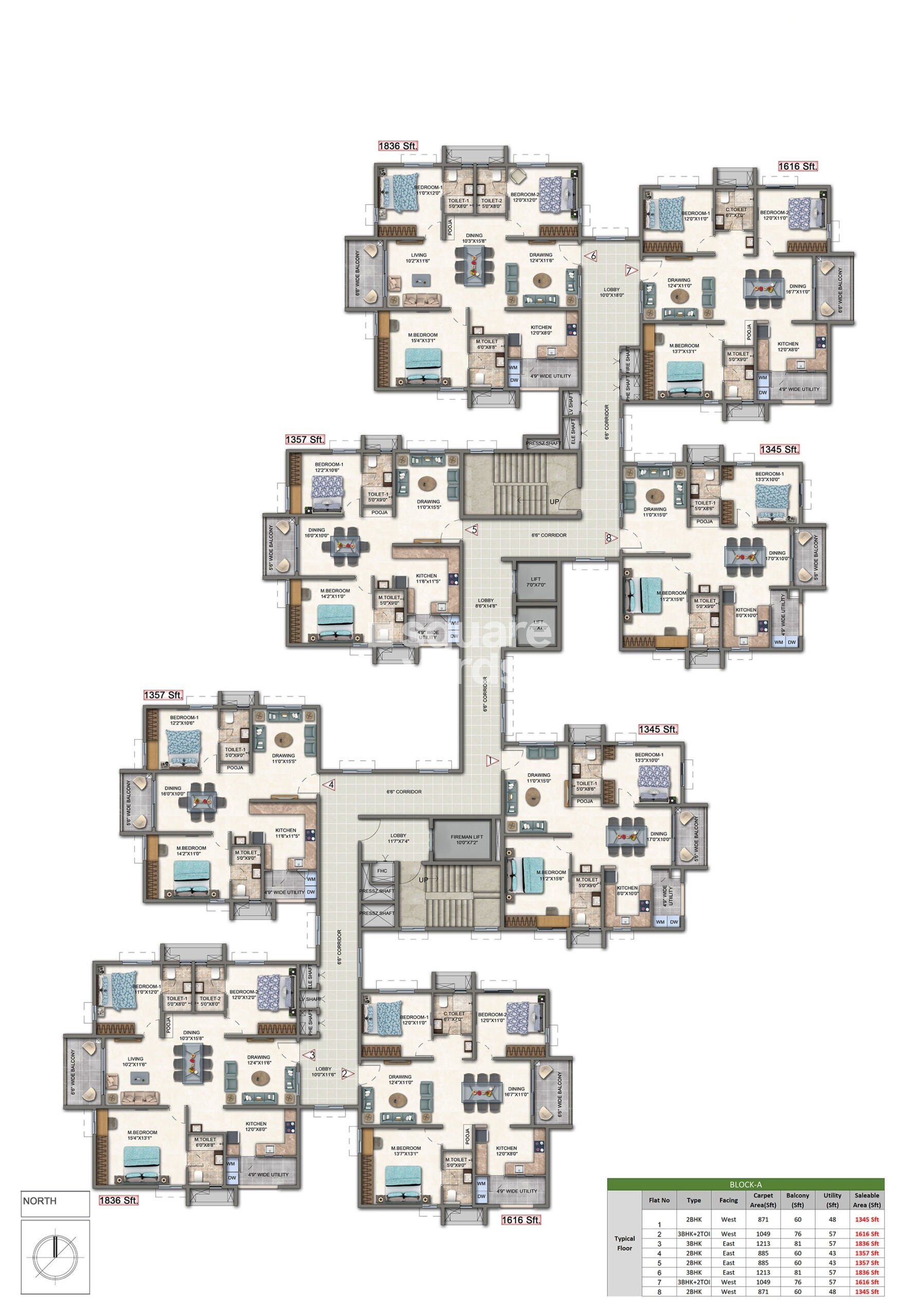 Aparna Cyber Heights Floor Plans