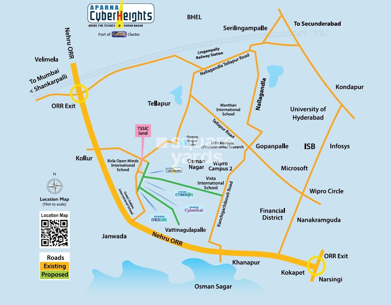 Aparna Cyber Heights Location Image