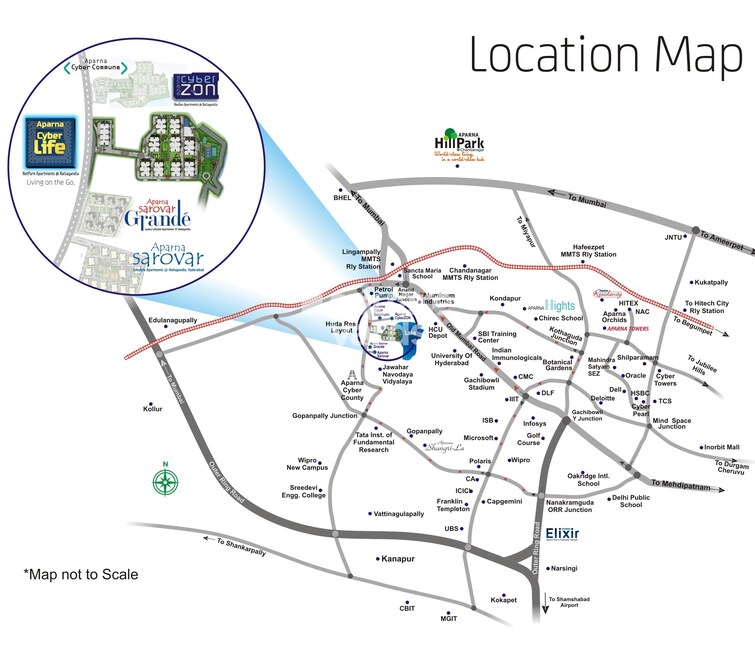 Aparna Cyber Life Location Image