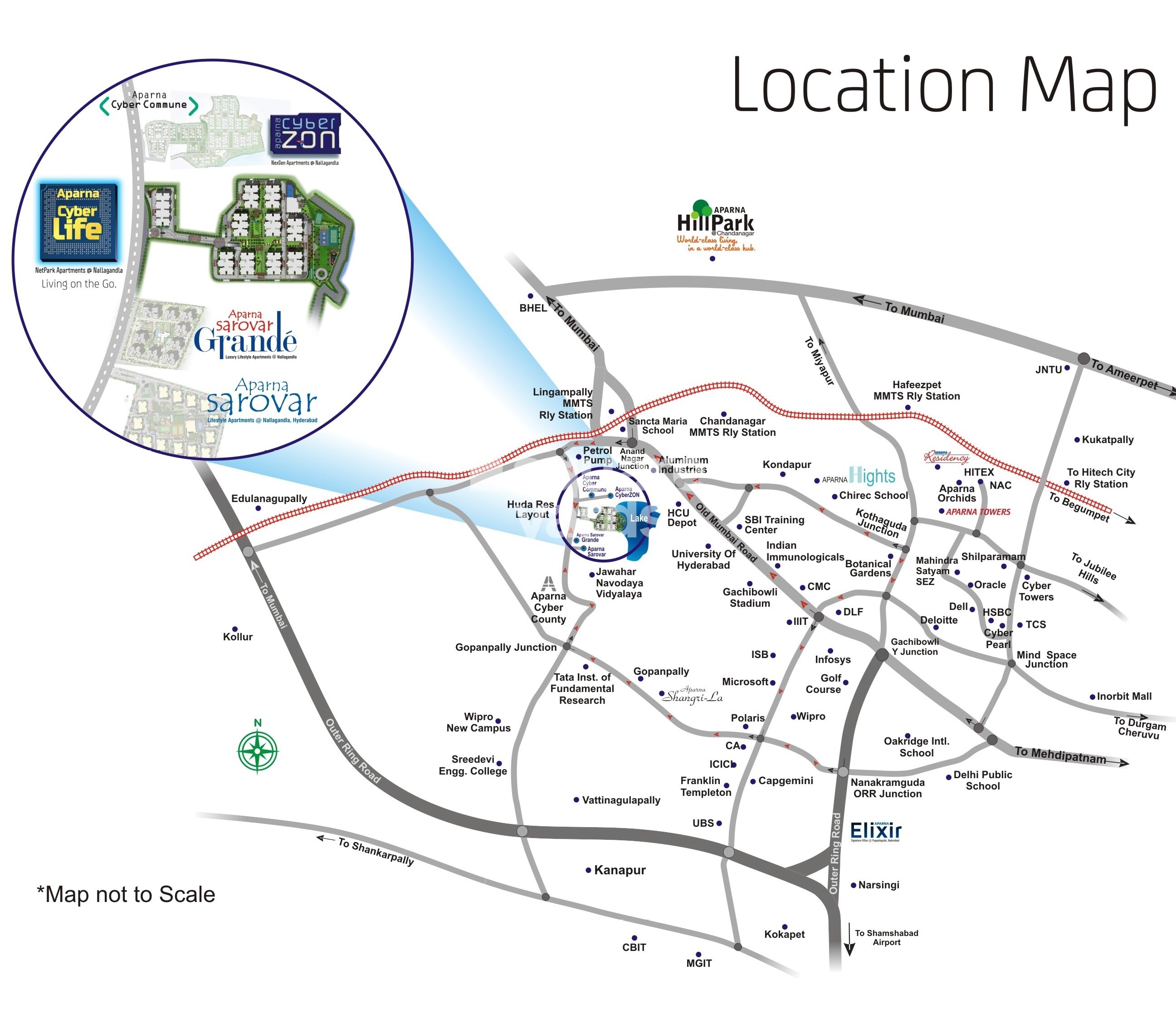 Aparna Cyber Life Location Image