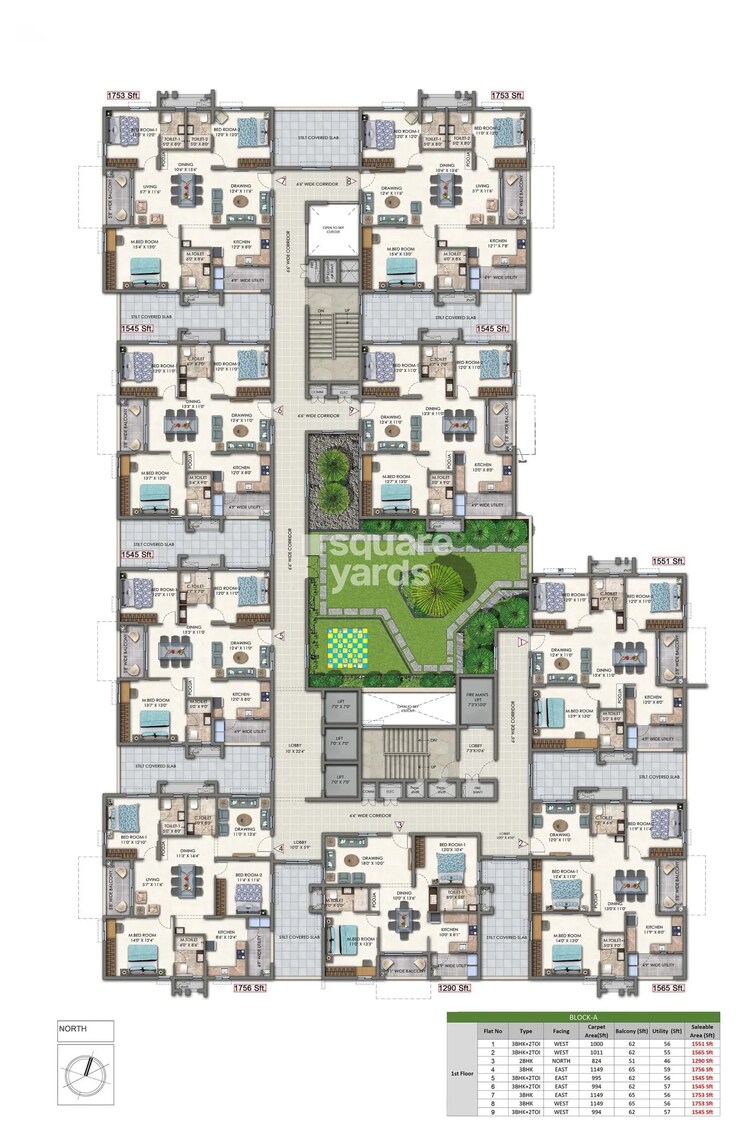 Aparna Cyber Star Floor Plans
