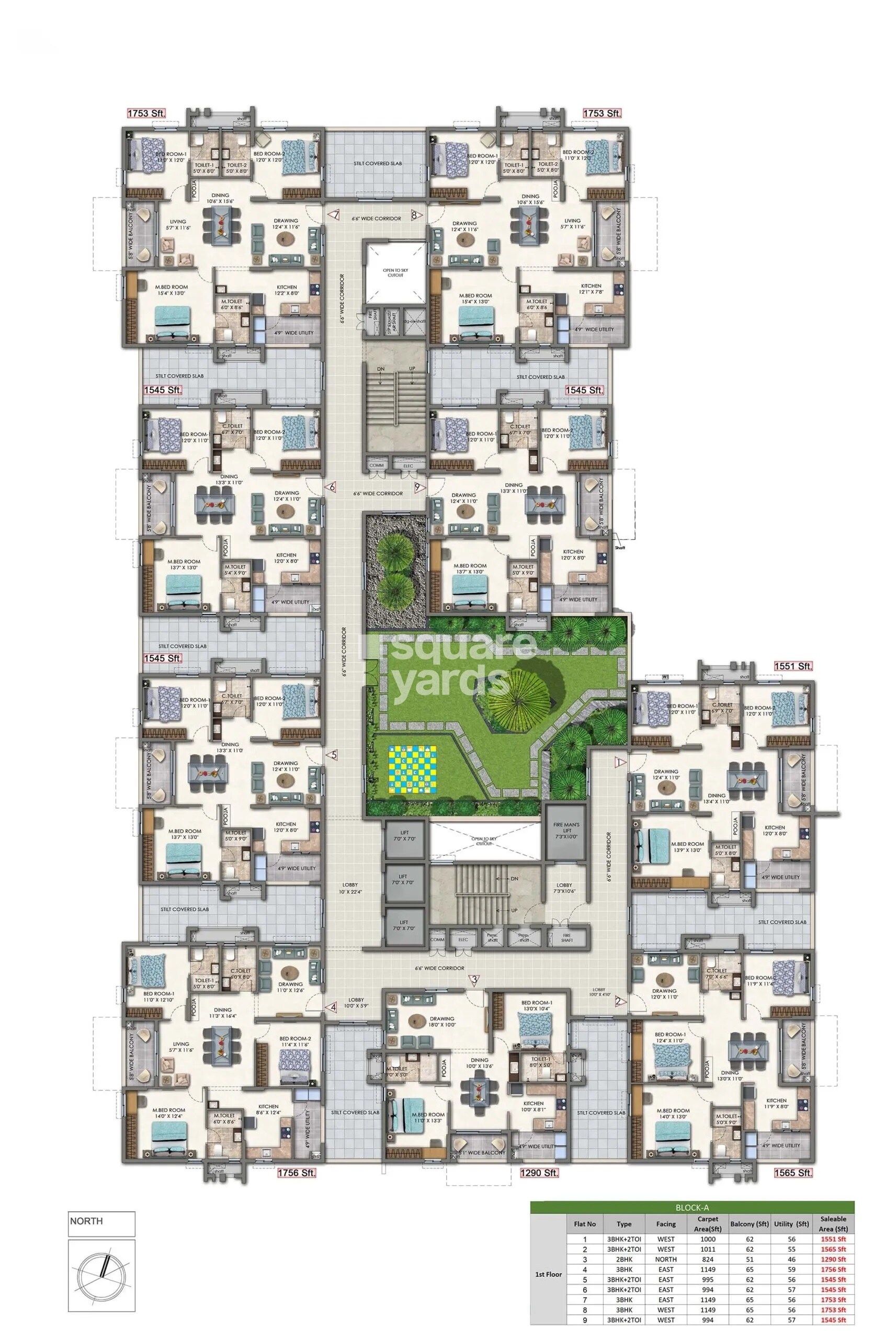 Aparna Cyber Star Floor Plans