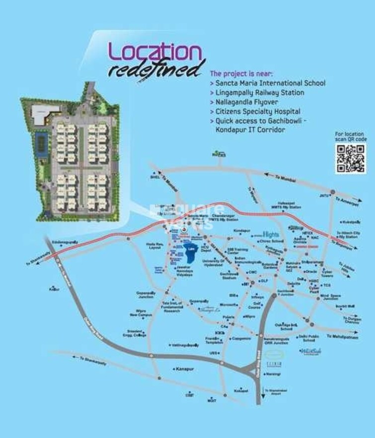 Aparna Cyberscape Location Image