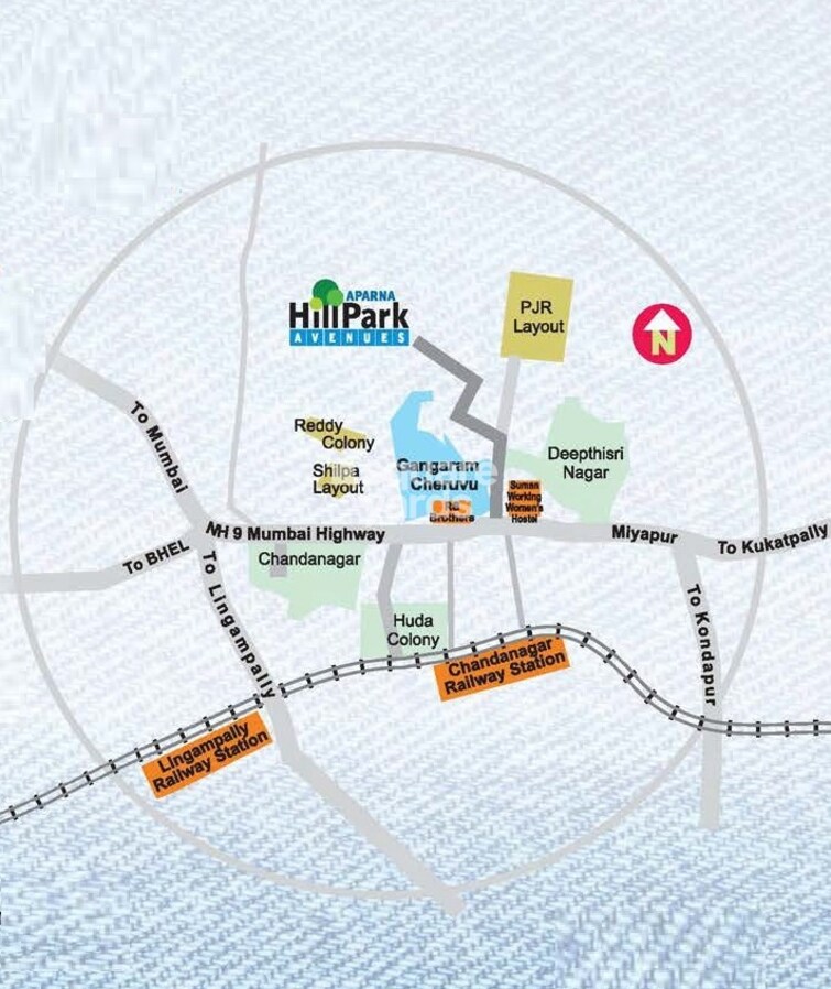 Aparna HillPark Avenues Location Image