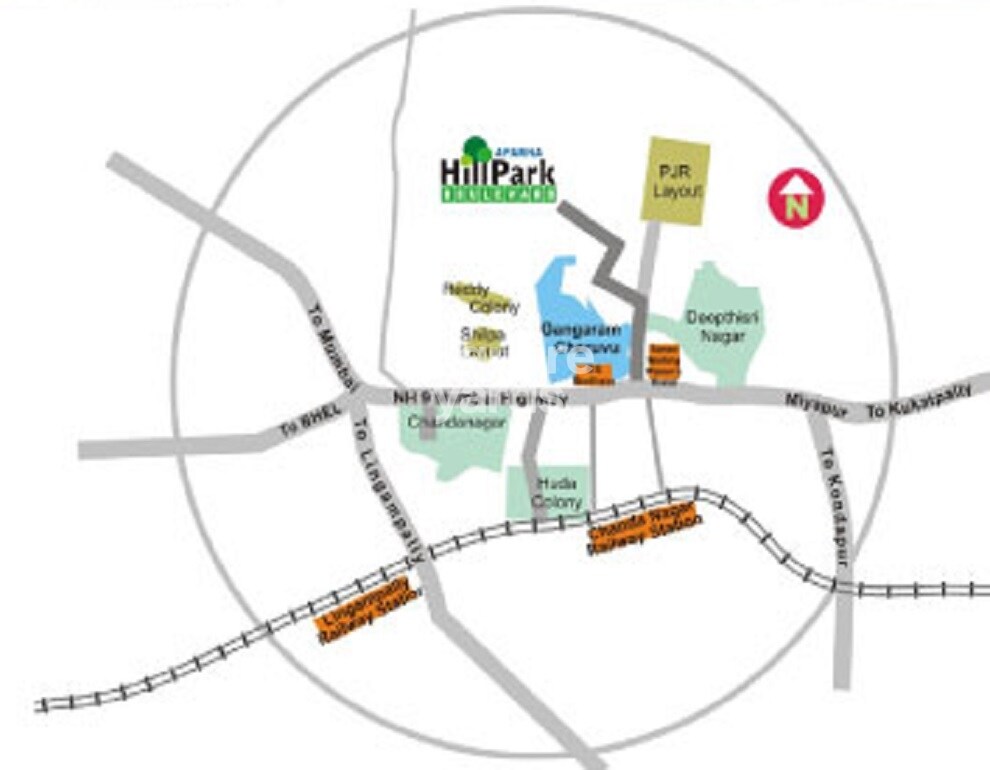 Aparna HillPark Boulevard Location Image