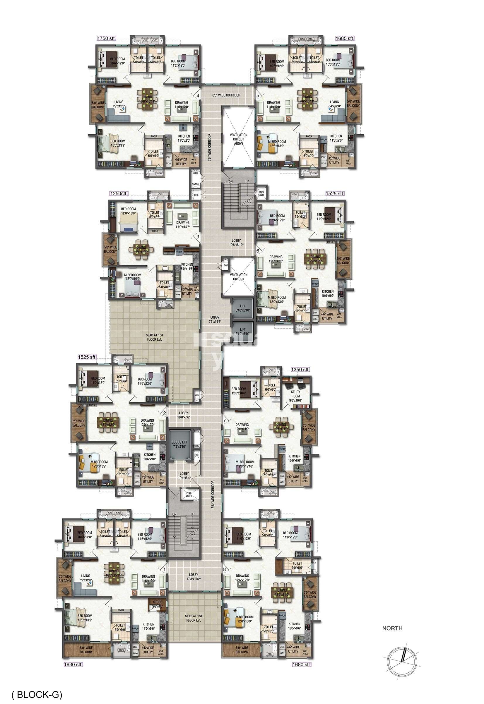 aparna kanopy marigold project floor plans1