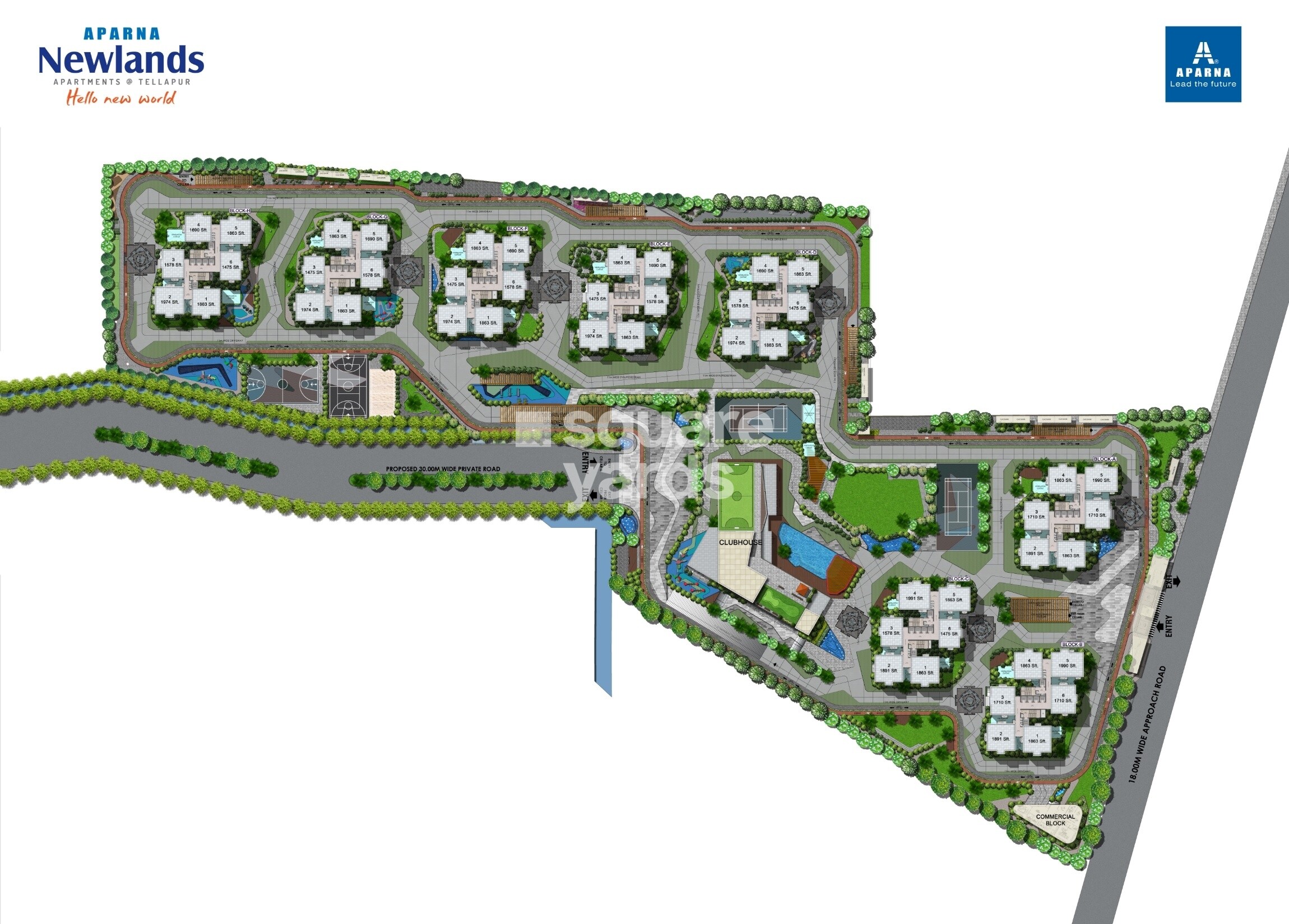 Aparna Newlands Master Plan Image