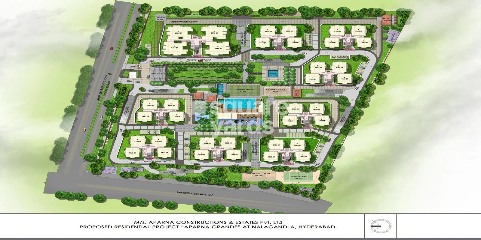Aparna Sarovar Grande Master Plan 1