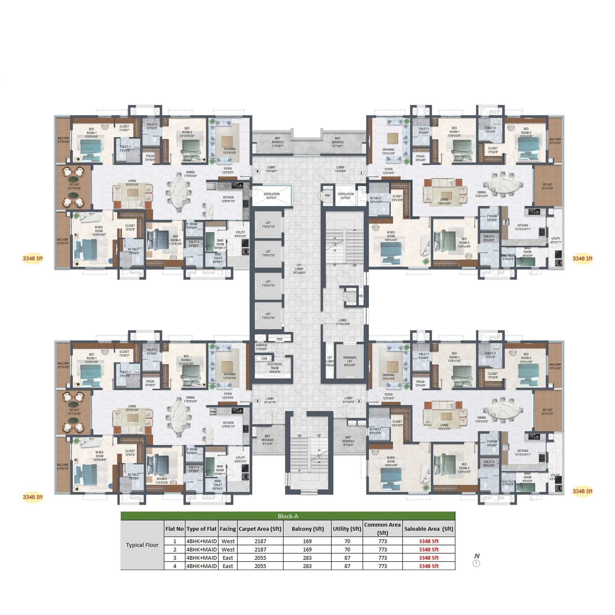aparna sarovar project floor plans1 3838