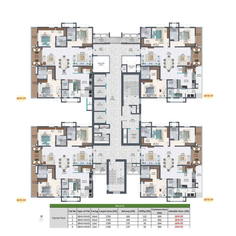 Aparna Sarovar Floor Plans