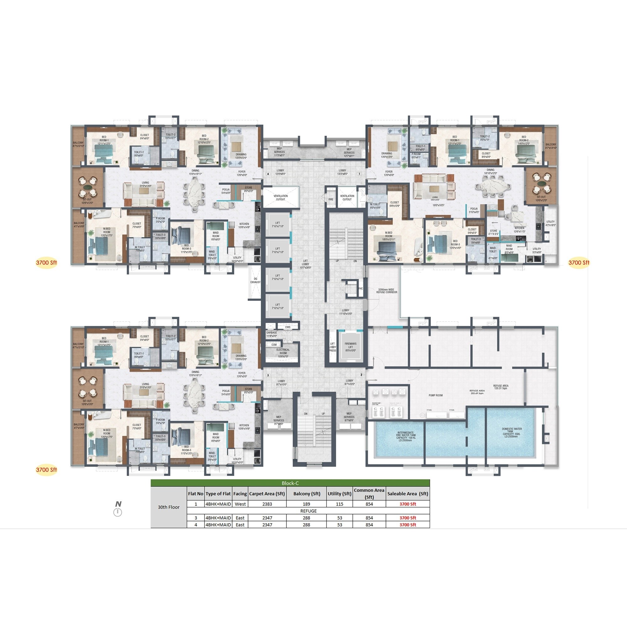 aparna sarovar project floor plans7 3393