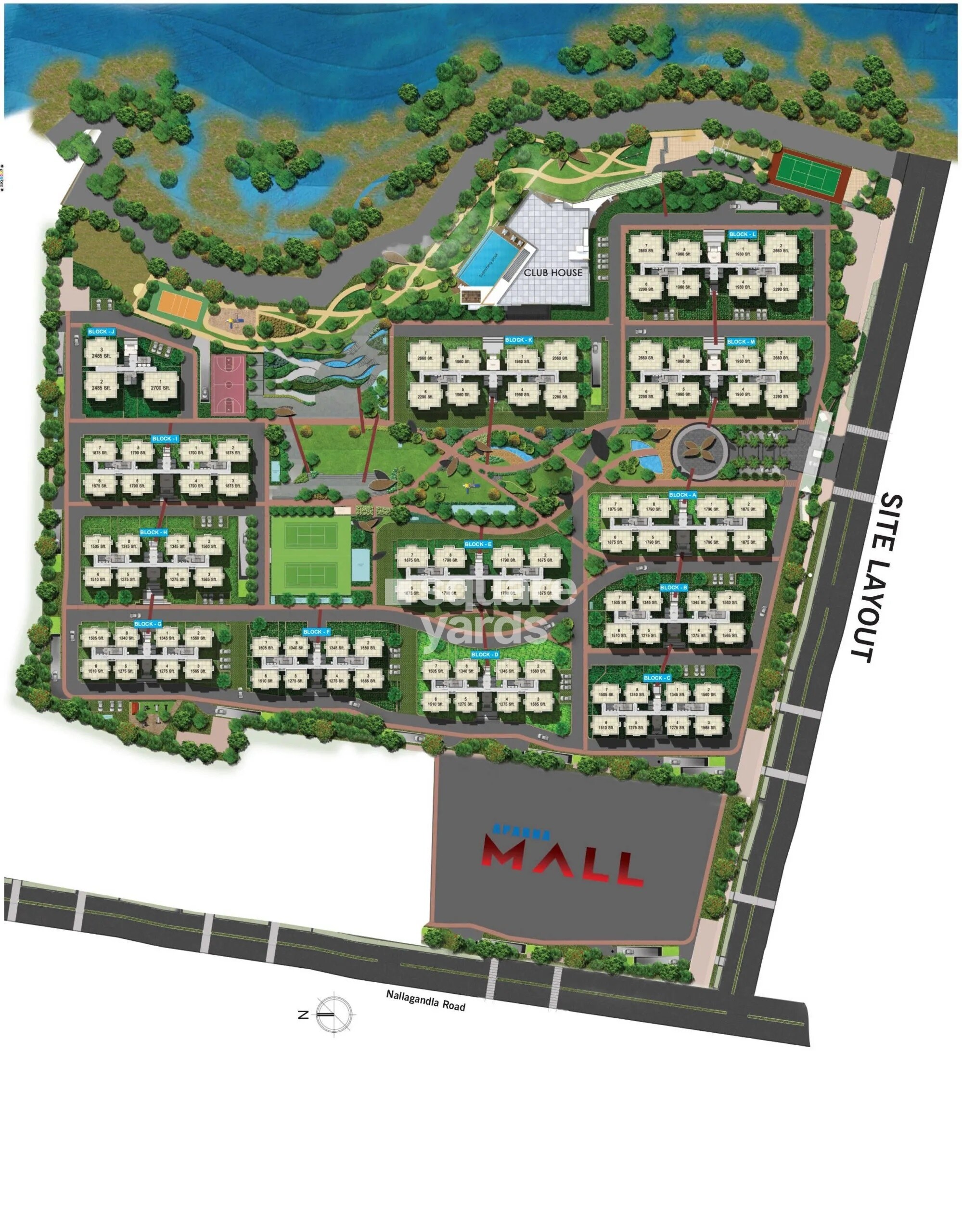 Aparna Sarovar Master Plan Image