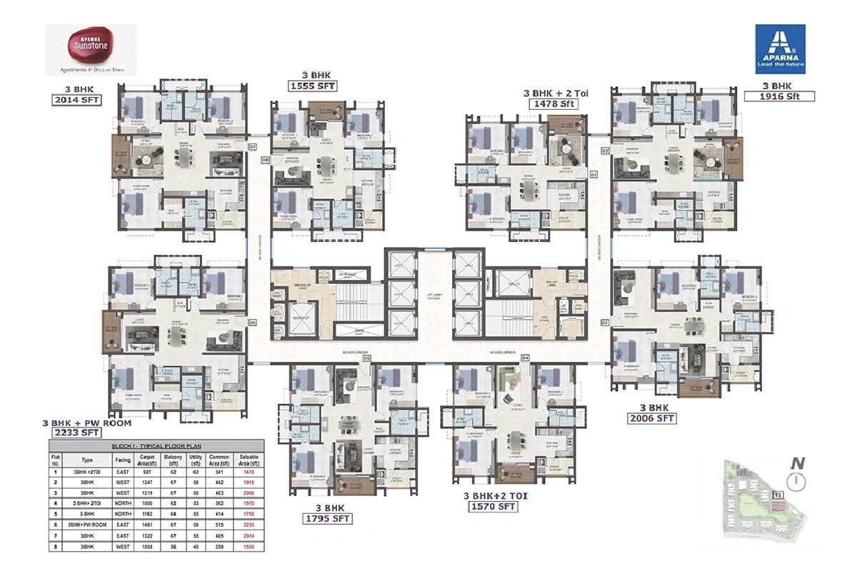 Aparna Sunstone Floor Plans 1