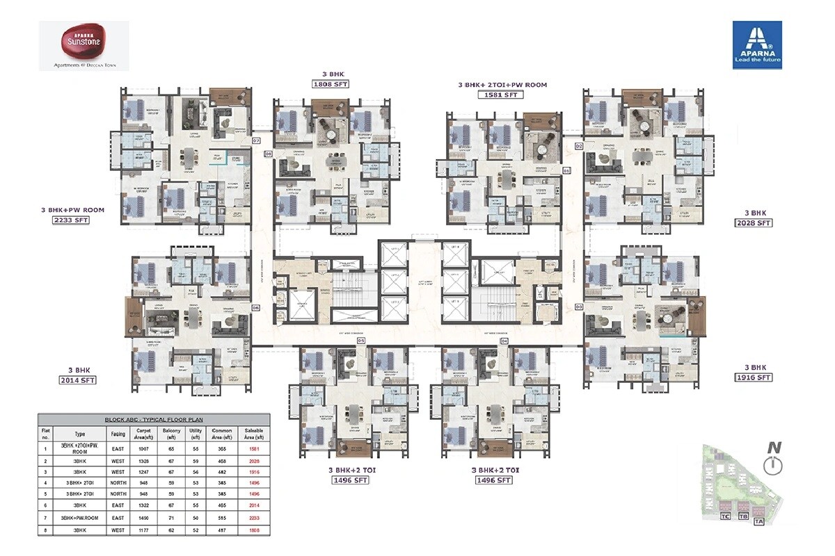 Aparna Sunstone Floor Plans 2