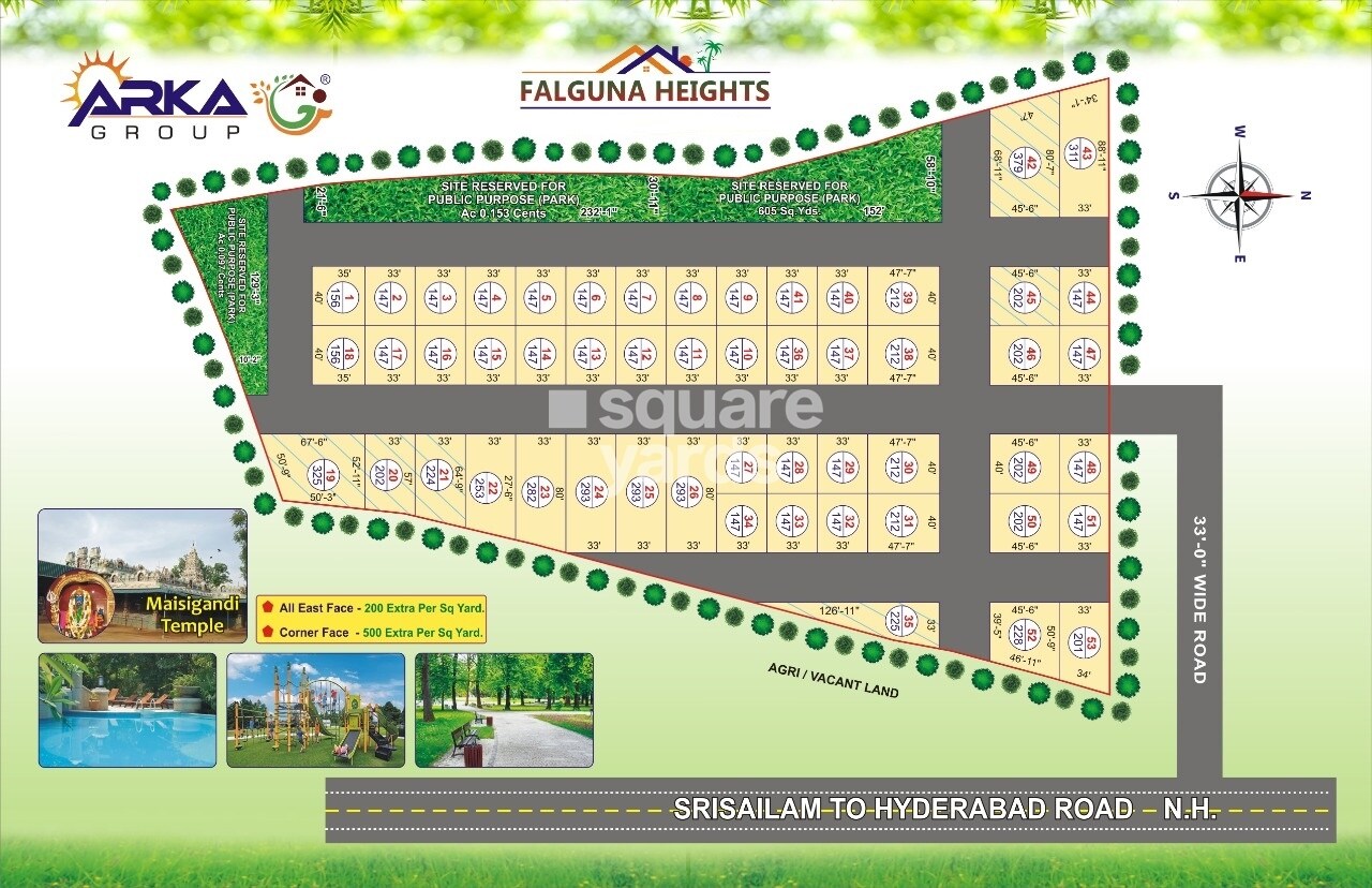 Arka-Falguna-Heights_a collage of photos showing a sign and a building