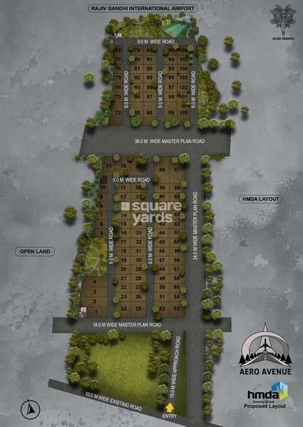 Arunashree-Aero-Avenue_an aerial view of a train on a train track