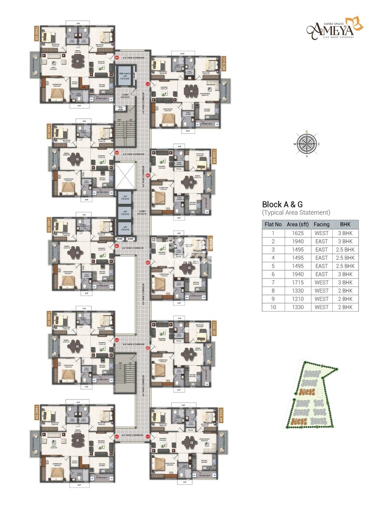 Aspire Spaces Ameya Floor Plans