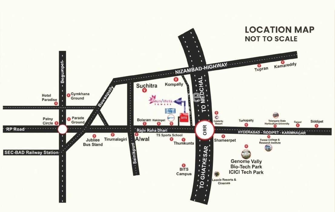 Asrithas Signature Towers Location Image