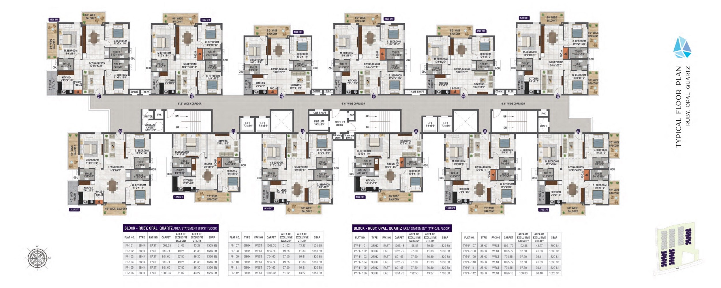 Bhanodaya Crystal Floor Plans