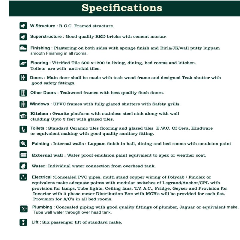 Bluestone Navya MSR Homes Specification