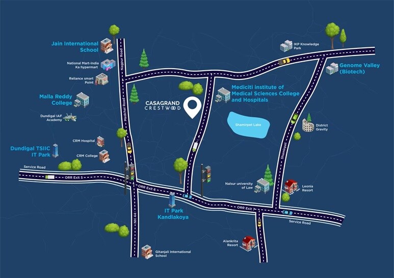 Casagrand Crestwood Location Image
