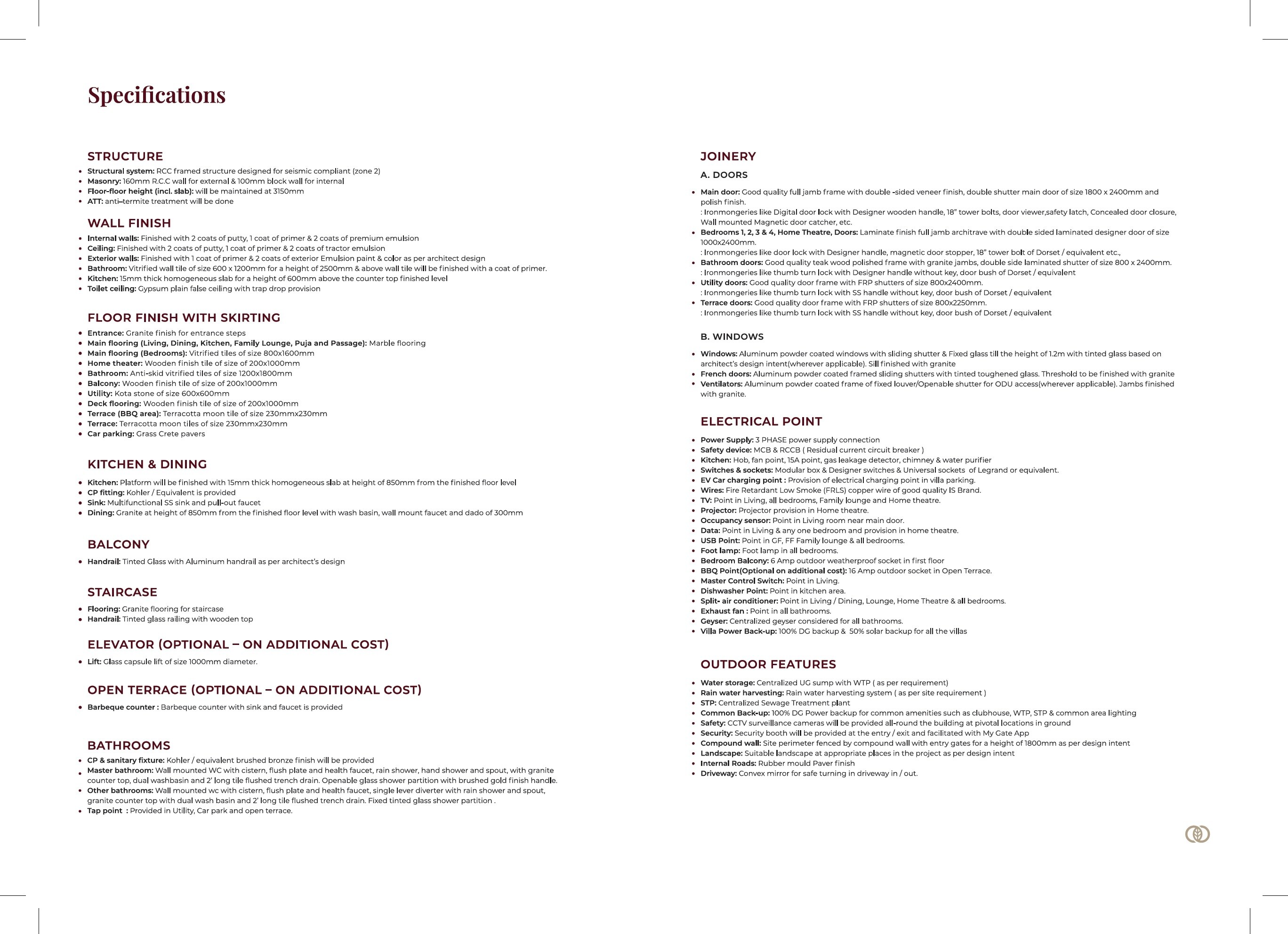 Casagrand Crestwood Specification