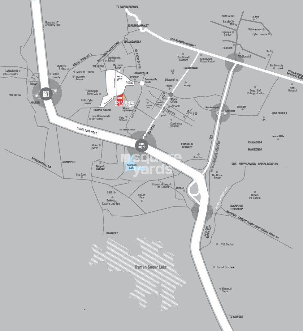 Divine Space Osman Nagar Location Image