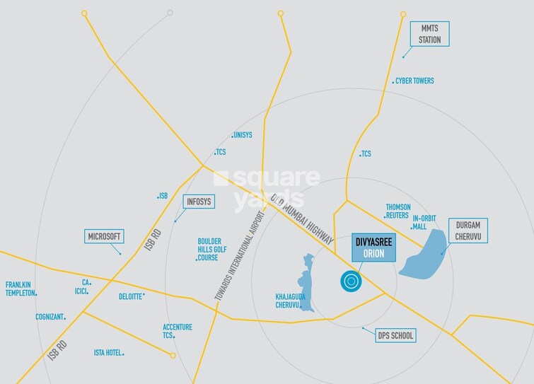 DivyaSree Orion Villas Location Image