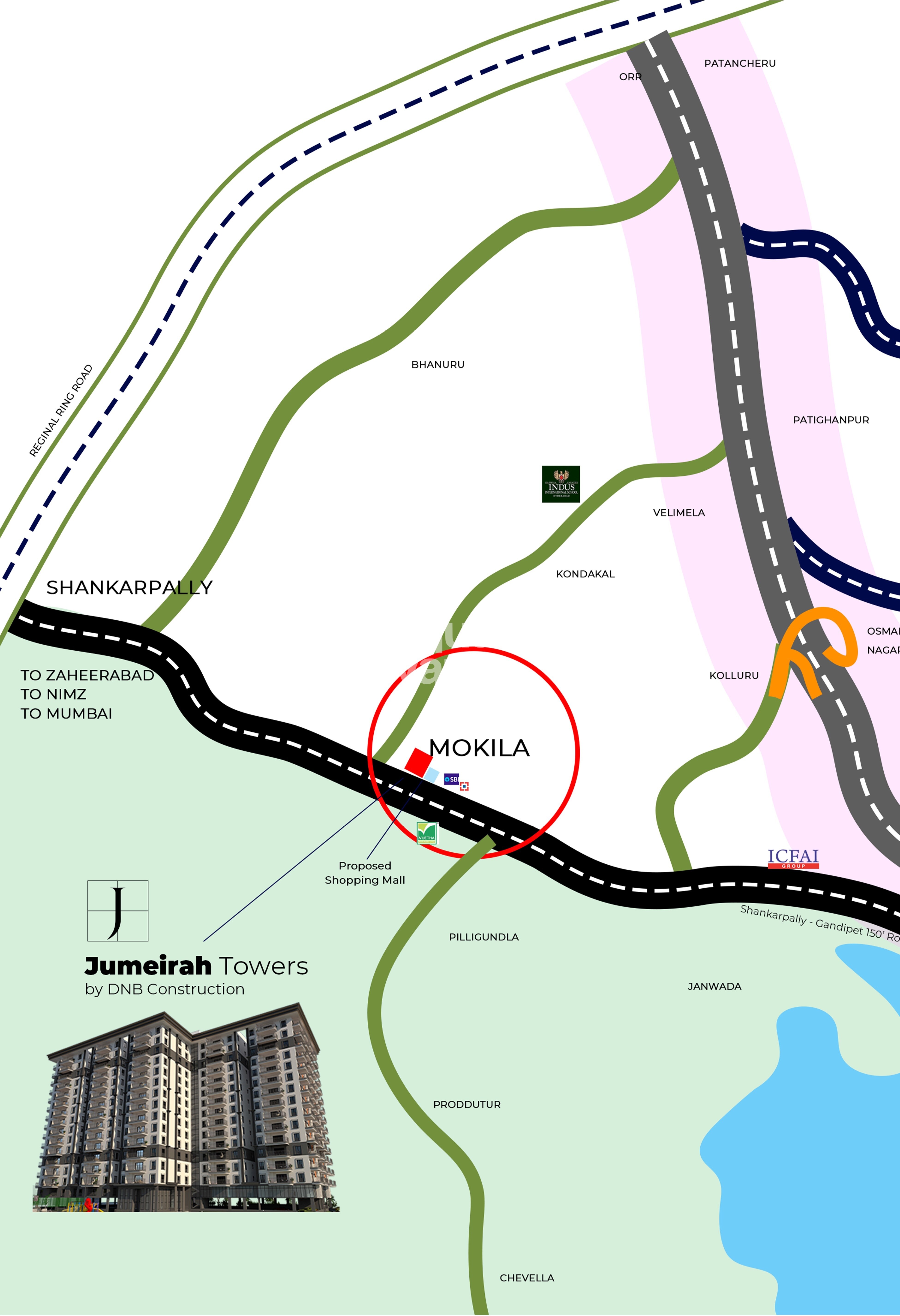 DNB Jumeirah Towers Location Image